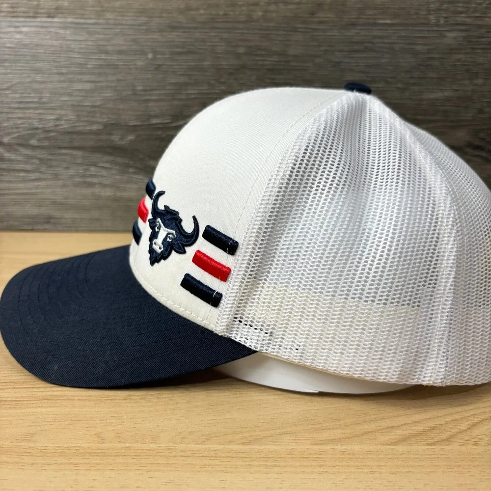 Hockeyak Hat Cap Snap Back White Blue Red‎ Adjustable